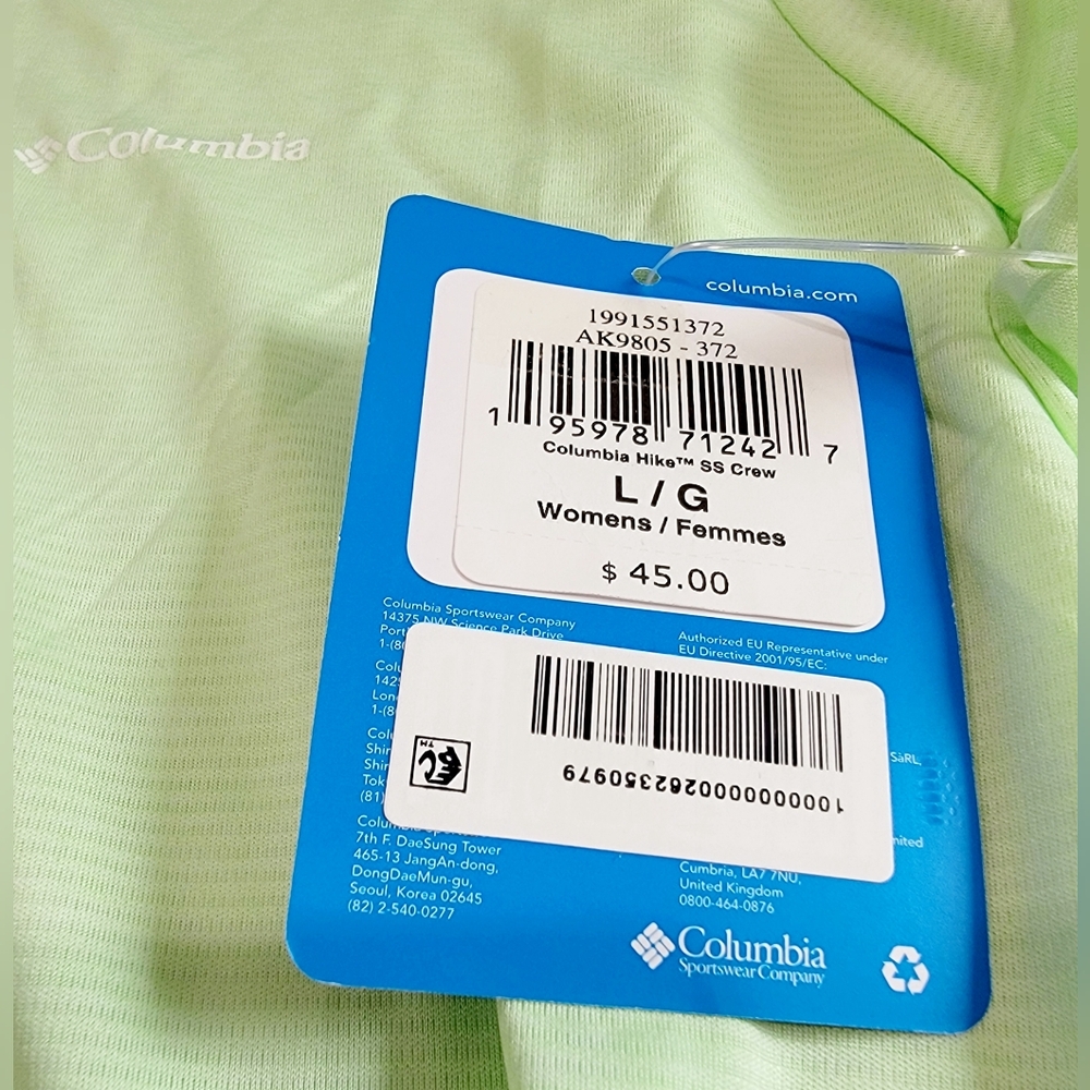 Columbia Womens Hike Short Sleeve T-Shirt - Picture 9 of 9